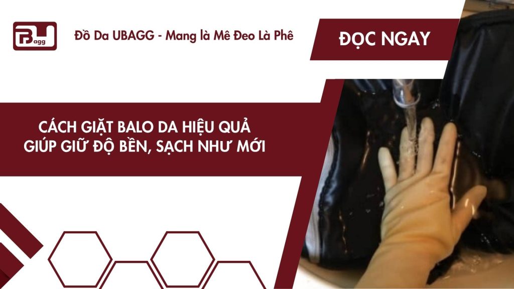 cách giặt balo da